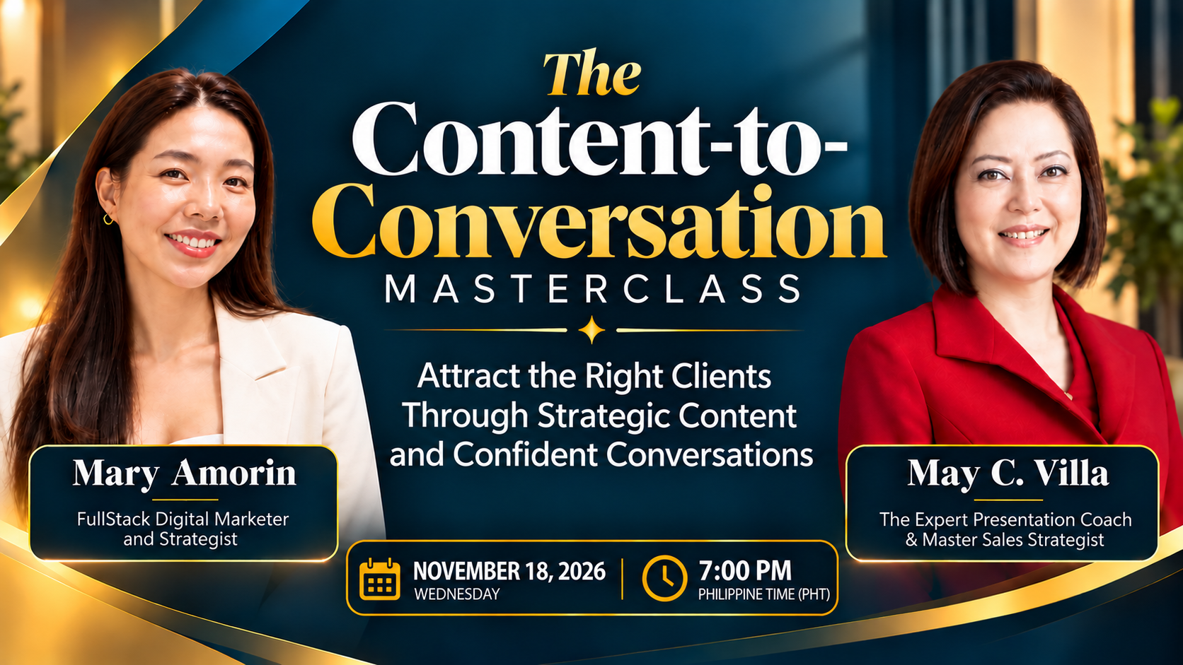 Content to Conversation Masterclass poster